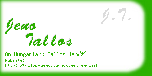 jeno tallos business card